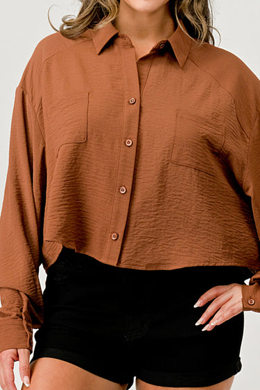 Women's Oversized Button-Up Blouse